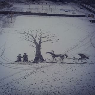雪かきアート11