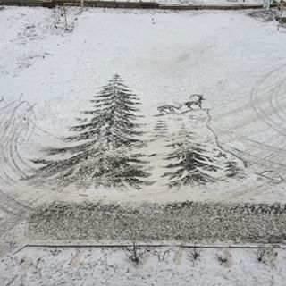 雪かきアート9
